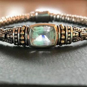 LAGOS White Topaz Caviar Bracelet, Size Medium